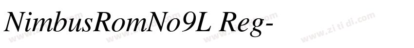 NimbusRomNo9L Reg字体转换